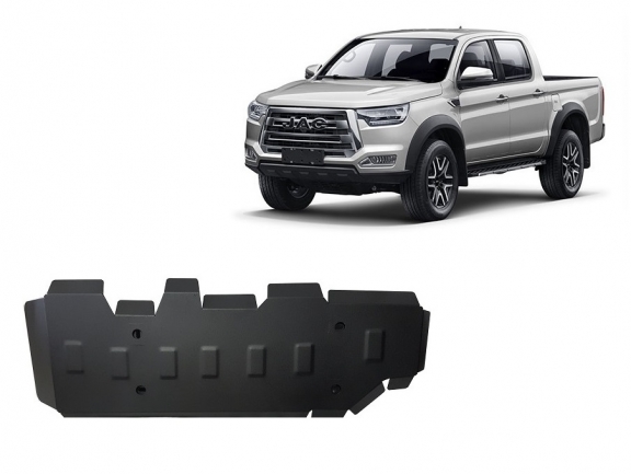 Steel fuel tank skid plate for Jac T8