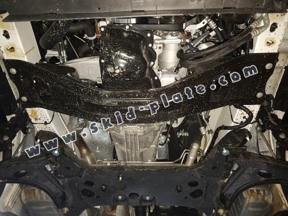 Steel skid plate for the protection of the engine and the gearbox for Ford Transit Custom