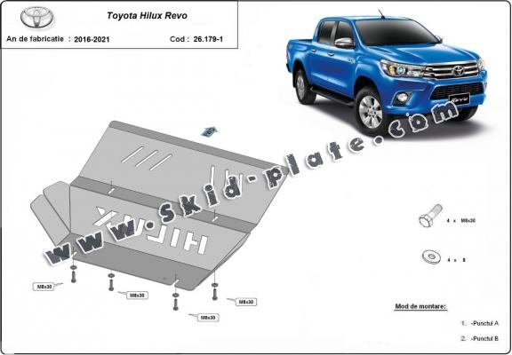 Aluminum radiator skid plate for Toyota Hilux Revo