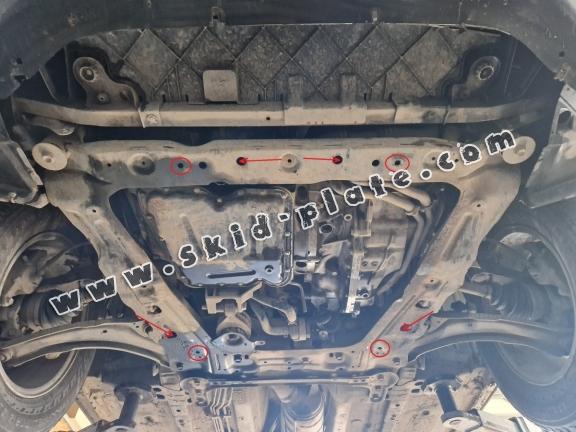 Steel skid plate for Nissan Qashqai J10