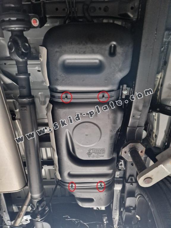 Steel fuel tank skid plate for Evo Cross 4