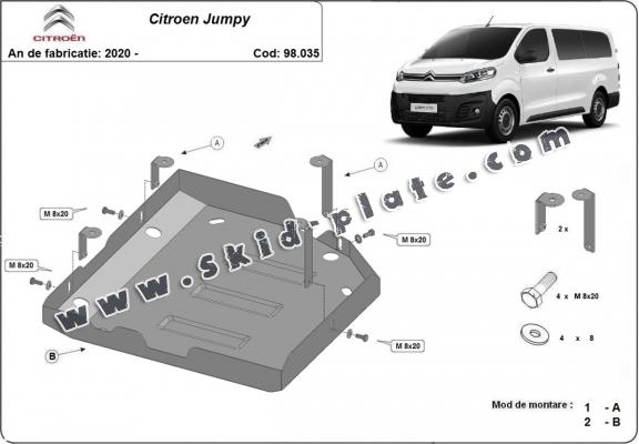 Steel AdBlue tank plate Citroen Jumpy