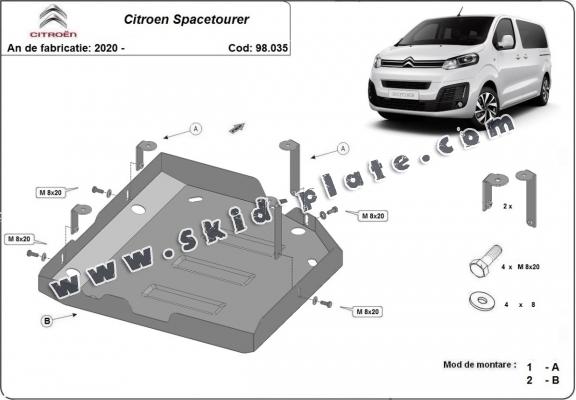 Steel AdBlue tank plate Citroen Spacetourer