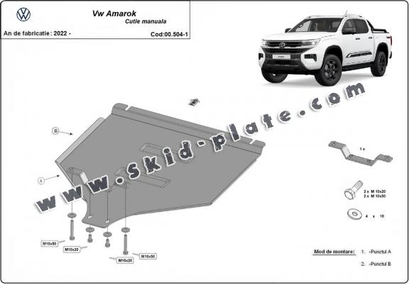 Steel manual gearbox skid plate Volkswagen Amarok
