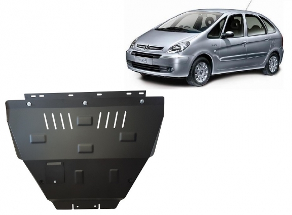 Steel skid plate for the protection of the engine and the gearbox for Citroen Xsara Picasso