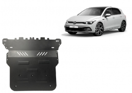 Steel skid plate for VW Golf  8