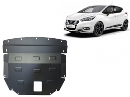 Steel skid plate for Nissan Micra