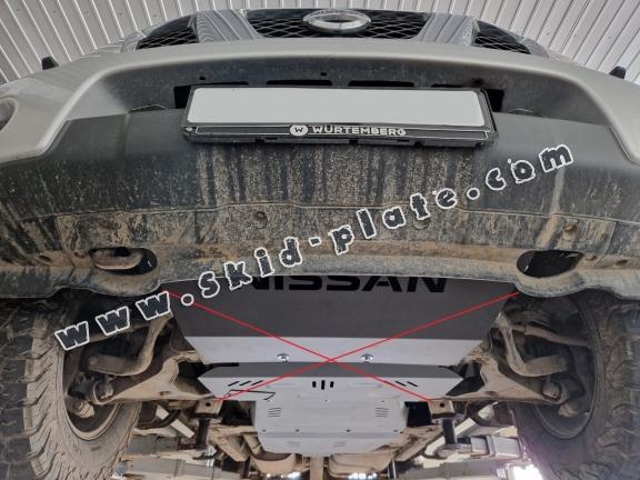 Steel gearbox skid plate for Nissan Navara D40