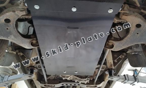 Steel gearbox skid plate for Nissan Navara D22