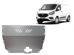 Aluminum skid plate for the protection of the engine and the gearbox for Ford Transit Custom - FWD