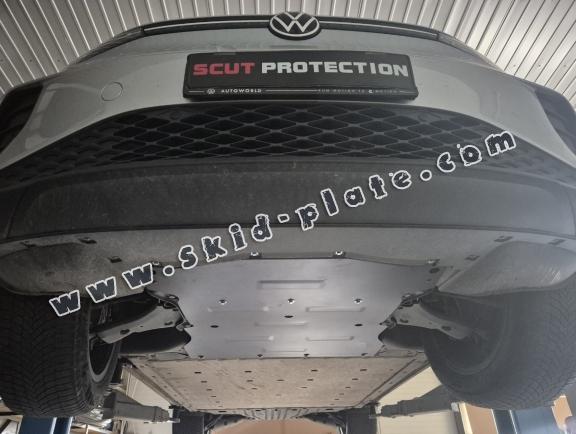 Aluminum skid plate for the protection of the engine and the gearbox for Skoda Enyaq