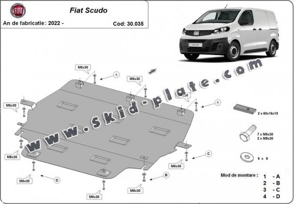 Steel skid plate for Fiat Scudo Steel skid plate for Fiat Scudo