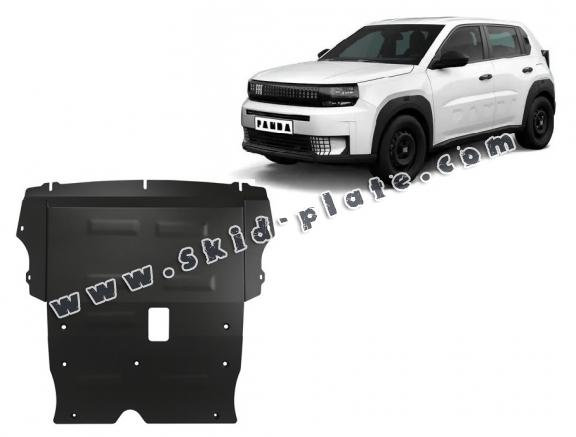 Steel skid plate for the protection of the engine and the gearbox for Fiat Grande Panda