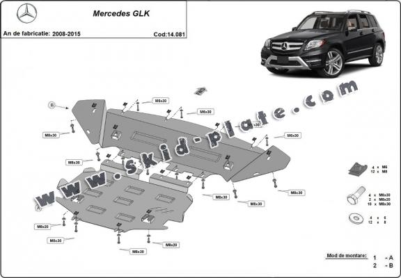 Steel skid plate for  Mercedes GLK X204