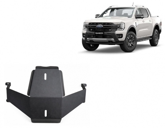 Steel differential skid plate for Ford Ranger