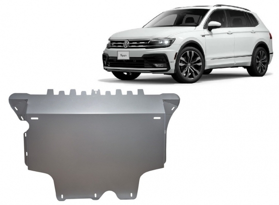 Aluminum skid plate for VW Tiguan