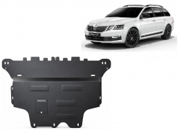 Steel skid plate for the protection of the engine and the gearbox for Skoda Octavia 3 - automatic gearbox
