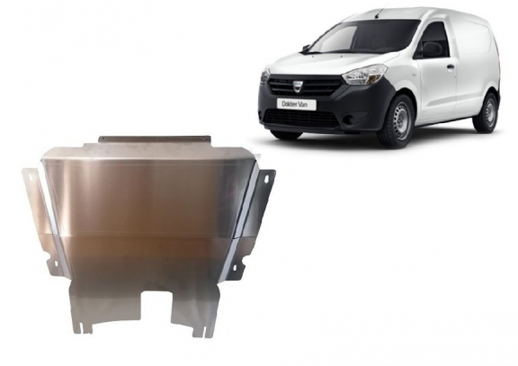 Aluminum skid plate for Dacia Dokker