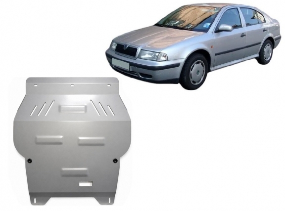 Aluminum skid plate for Skoda Octavia