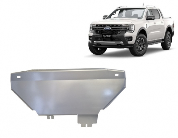 Aluminum radiator skid plate for Ford Ranger