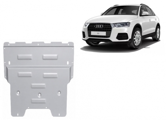 Aluminum skid plate for Audi Q3