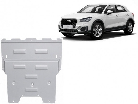 Aluminum skid plate for Audi Q2