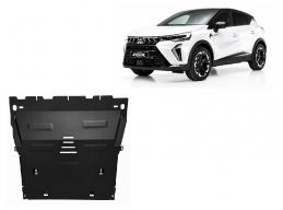 Steel skid plate for the protection of the engine and the gearbox for Mitsubishi ASX