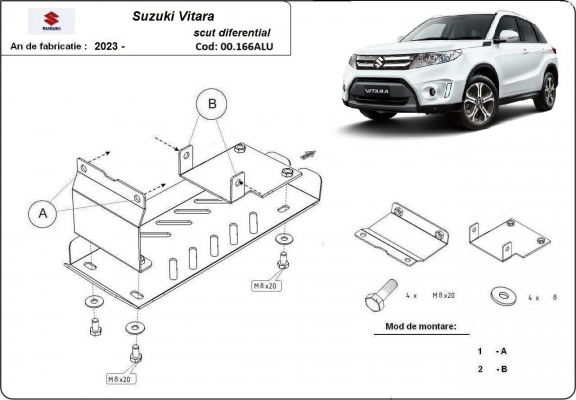 Aluminium skid plate for Suzuki Vitara - promotional package