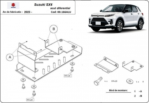 Aluminium skid plate for Suzuki SX 4 - promotional package