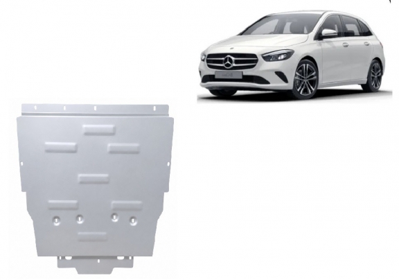 Aluminum skid plate for Mercedes B-Classe