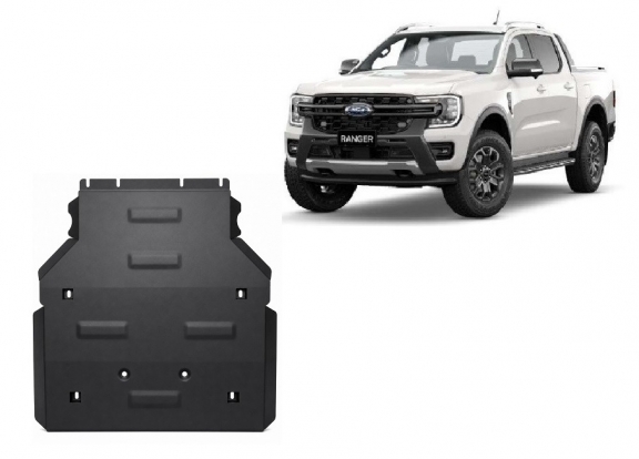 Steel gearbox skid plate for Ford Ranger