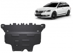 Steel skid plate for the protection of the engine and the gearbox for Skoda Octavia 3 