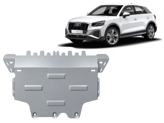Aluminum skid plate for Audi Q2