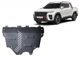 Steel skid plate for KGM Musso EV 