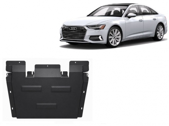 Steel gearbox skid plate for Audi A6 A6