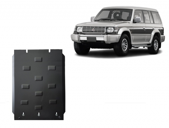 Steel gearbox skid plate for Mitsubishi Pajero 2