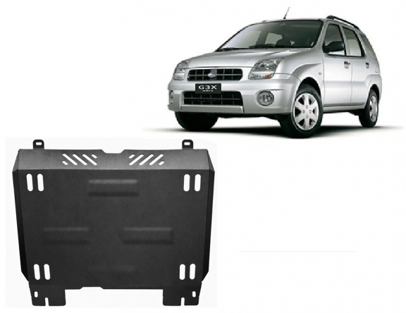 Steel skid plate for Subaru Justy