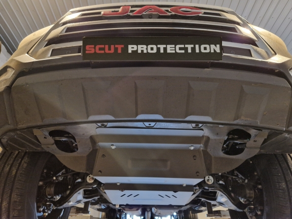 Steel skid plate for Jac T8
