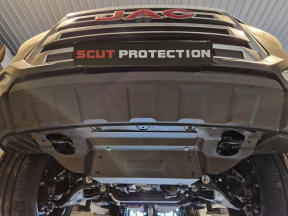 Steel skid plate for Jac T8