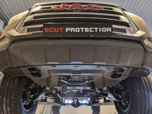 Steel gearbox skid plate for Jac T8