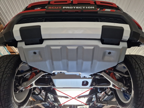Aluminum skid plate for Ford Ranger
