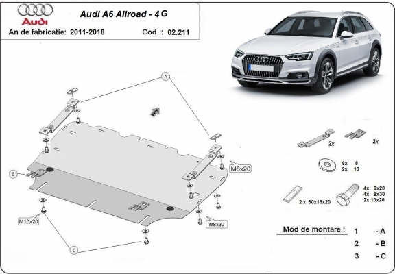 Skid plate Audi All Road A6