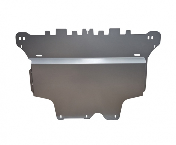Aluminum skid plate for the protection of the engine and the gearbox for VW Golf 7