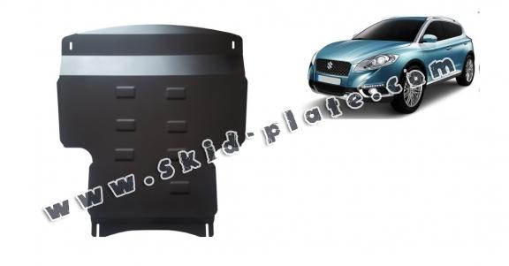 Steel skid plate for the protection of the engine and the gearbox for Suzuki S-Cross