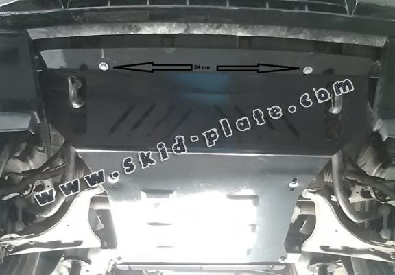 Steel skid plate for the protection of the engine and the radiator for Mitsubishi Pajero 4 (V80, V90)