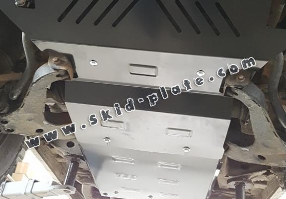 Steel skid plate for the protection of the engine and the radiator for Mitsubishi Pajero 3 (V60, V70)