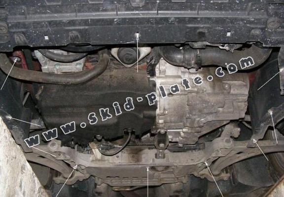 Steel skid plate for VW Passat B6