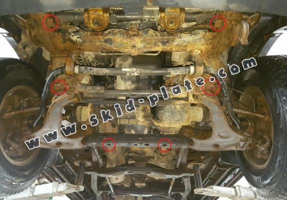 Steel skid plate for the protection of the engine and the radiator for Mitsubishi Pajero Sport 1