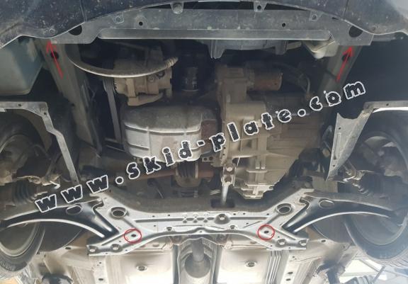 Steel skid plate for the protection of the engine and the gearbox for Smart FourFour petrol