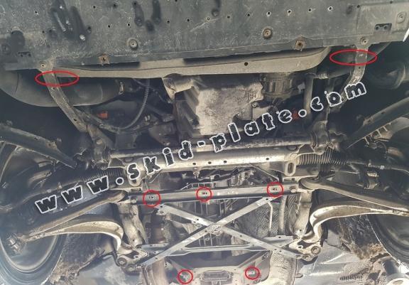 Steel skid plate for Audi A4 B8, diesel